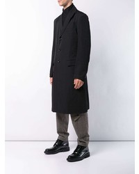 Черное длинное пальто от Yohji Yamamoto