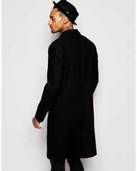 Черное длинное пальто от Asos