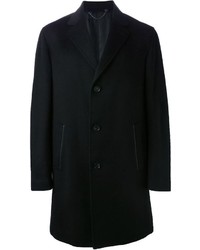 Черное длинное пальто от Brioni