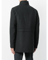 Черное длинное пальто от BOSS HUGO BOSS