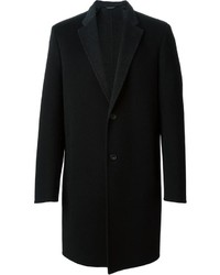 Черное длинное пальто от Calvin Klein