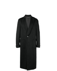 Черное длинное пальто от Christian Pellizzari