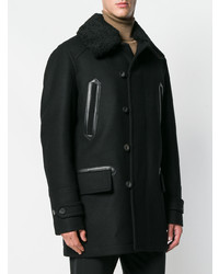 Черное длинное пальто от Belstaff