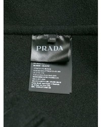 Черное длинное пальто от Prada