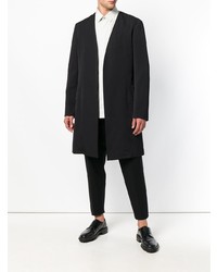 Черное длинное пальто от Yohji Yamamoto