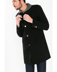 Черное длинное пальто от Desigual
