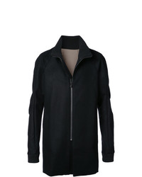 Черное длинное пальто от Devoa
