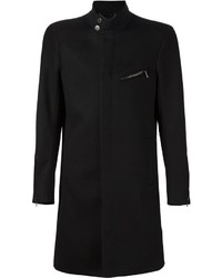 Черное длинное пальто от Diesel Black Gold