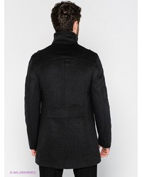 Черное длинное пальто от Donatto