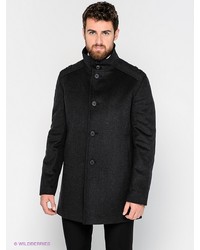 Черное длинное пальто от Donatto