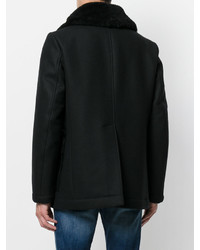 Черное длинное пальто от DSQUARED2