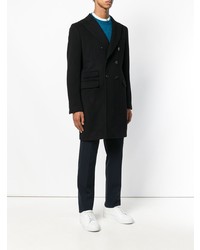 Черное длинное пальто от Tonello