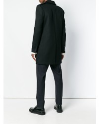 Черное длинное пальто от Saint Laurent