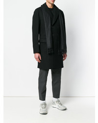 Черное длинное пальто от Neil Barrett