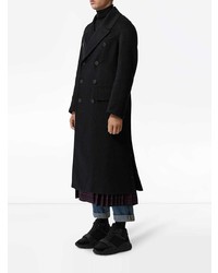 Черное длинное пальто от Burberry