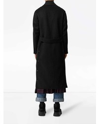 Черное длинное пальто от Burberry