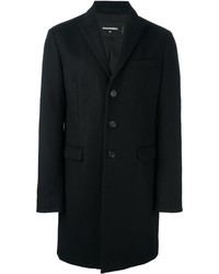 Черное длинное пальто от DSQUARED2