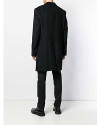 Черное длинное пальто от Philipp Plein