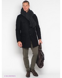 Черное длинное пальто от Forecast