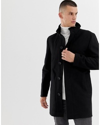 Черное длинное пальто от French Connection