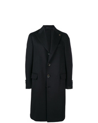 Черное длинное пальто от Gabriele Pasini