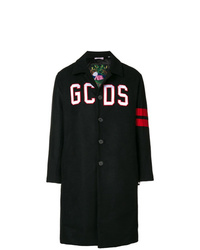 Черное длинное пальто от Gcds