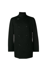 Черное длинное пальто от Giorgio Armani
