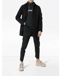 Черное длинное пальто от Descente Allterrain