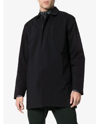 Черное длинное пальто от Descente Allterrain