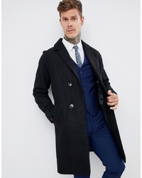 Черное длинное пальто от Harry Brown