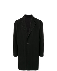 Черное длинное пальто от Homme Plissé Issey Miyake