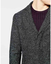 Черное длинное пальто от Jack and Jones