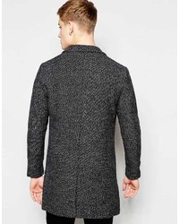 Черное длинное пальто от Jack and Jones