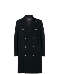Черное длинное пальто от Just Cavalli