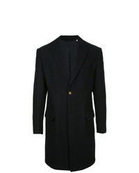 Черное длинное пальто от Kent & Curwen