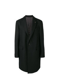 Черное длинное пальто от Lardini