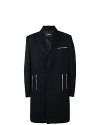 Черное длинное пальто от Les Hommes