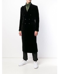 Черное длинное пальто от Kappa