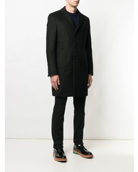 Черное длинное пальто от BOSS HUGO BOSS