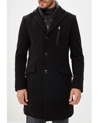 Черное длинное пальто от Madzerini