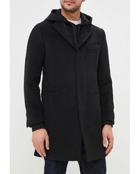 Черное длинное пальто от Marciano Los Angeles