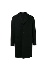 Черное длинное пальто от Mauro Grifoni