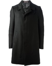Черное длинное пальто от Moschino