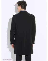 Черное длинное пальто от Oodji