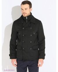 Черное длинное пальто от Oodji