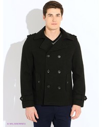 Черное длинное пальто от Oodji