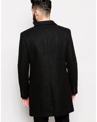 Черное длинное пальто от Farah