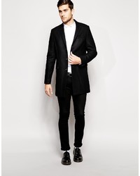 Черное длинное пальто от Ben Sherman