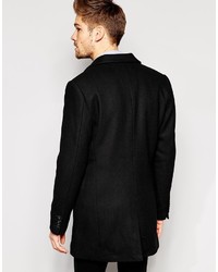 Черное длинное пальто от Selected