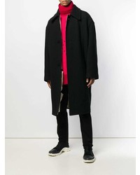 Черное длинное пальто от Raf Simons